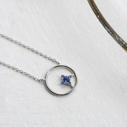 Sweet Simple Four Star Pendant, 925 Sterling..