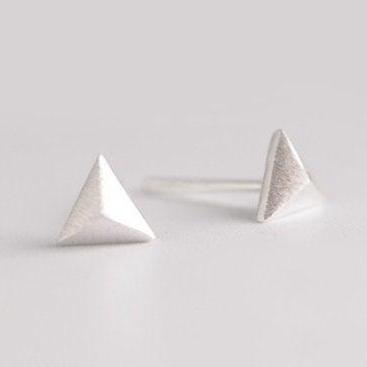 Cute Small Triangle Design Silver Studs..