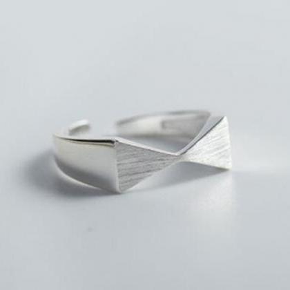 Classic X Shape Design Creative Ring,925 Sterling..