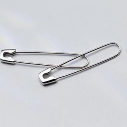 Safety Pins Puncture Studs Earringk,925 Sterling..
