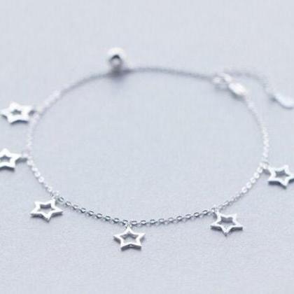 Creative Women Five Pointed Star Anklet,925..