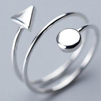 Arrow Silver Ring,Adjustable 925 St..