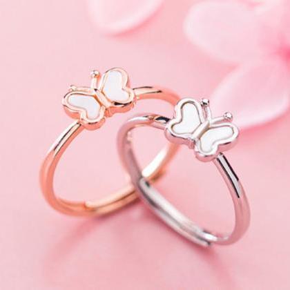 Butterfly Beautiful Ring, 925 Sterling Silver..