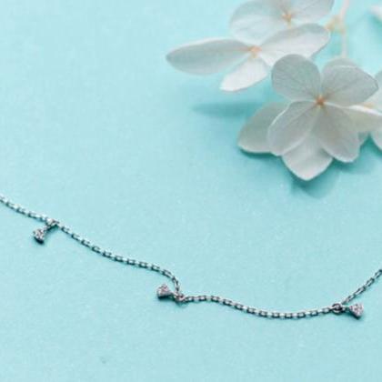 Women Choker Necklace, Gift, 925 St..