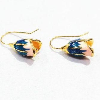 Fashion Gold Blue Enchantress Flower Drop Earring,..