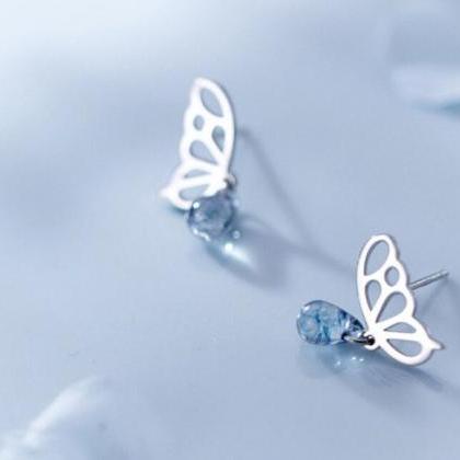 Butterfly Wing Earring, Drop Earring, 925 Sterling..