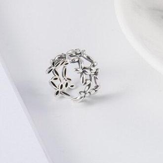 Fashion Hollow Leaf Women Open Ring,engagement..