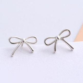 Cute Bow Tie Girlfriend Gift Earring,925 Sterling..