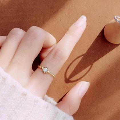 Opal Ring, 925 Sterling Silver Ring..