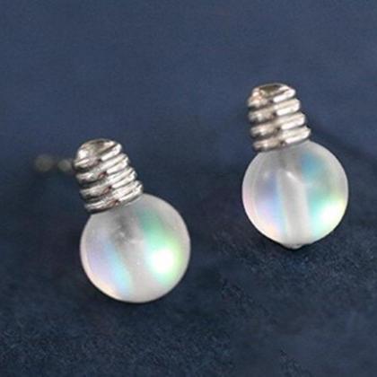 Simple Sweet Color Bulb Student Earring,925..