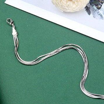 Fashion Three Layer Snake Charm Bracelet.925..