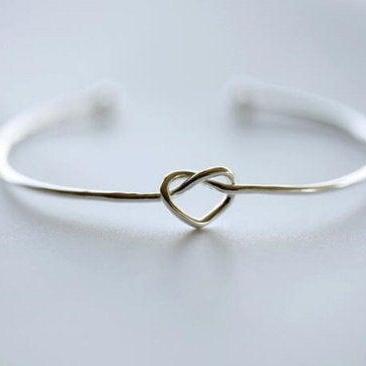 Fashion Heart Shaped Sweet Charm Bracelet.925..