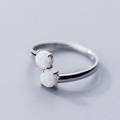 Opal Ring, 925 Sterling Silver Ring..