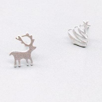 Cute Asymmetric Christmas Deer&tree..