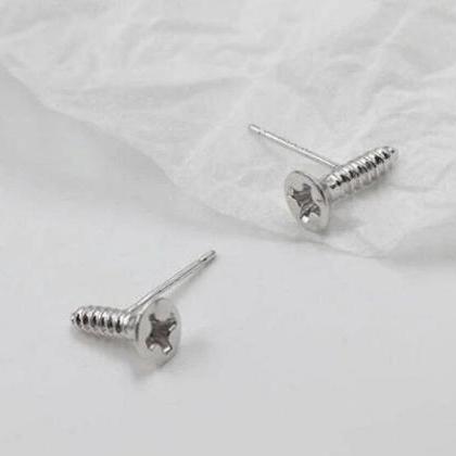 Cute Screw Tool Fashion Studs Earring,925 Sterling..
