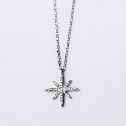 Fashion Star Micro-inlaid Personalty Necklace,925..
