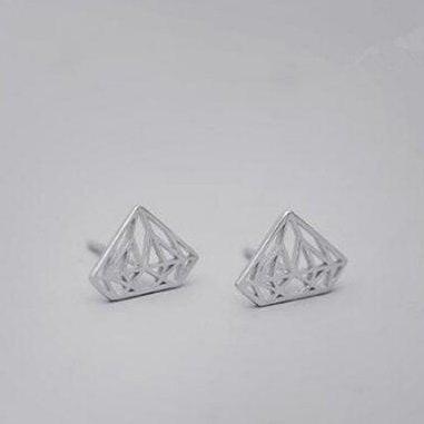 Cute Romantic Simple Diamond Geometric Earring,925..