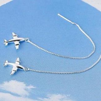 Long Chain Ear Drop Dangle Aircraft Long Earring,..