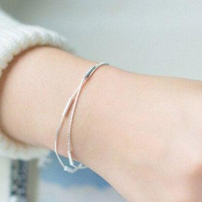 Girlfriend Gift Simple Bar Round Bar Double Layer..