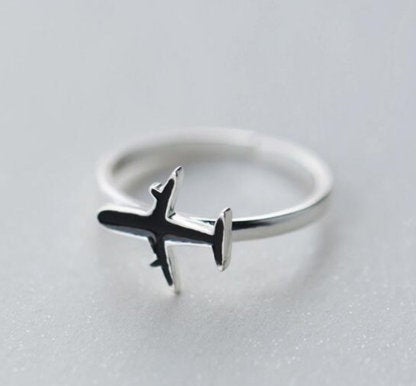 Fashion Aircraft Open Girlfriend Trend Ring,925 Sterling Silver Ring,adjustable Ring,minimalist Ring Boho Ring, Wedding Gift