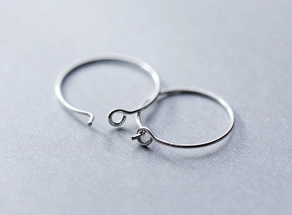 Simple Silver Hoop Pierced Round Circle Earring ,925 Sterling Silver,minimalist Earring,boho Earring,gift For Her Wedding Gift. Jewellery.