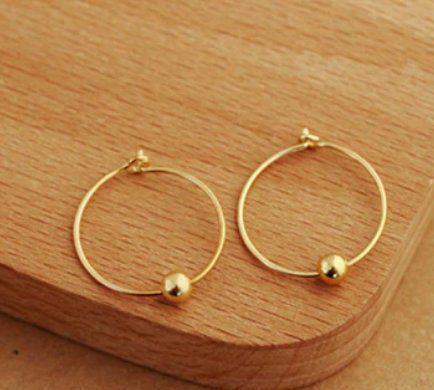 Simple Style Circle Studs Earring, Gold Studs Wedding Gift,tiny Earring, 925 Sterling Silver, Minimalist Earring, Boho Earring, Gift For Her