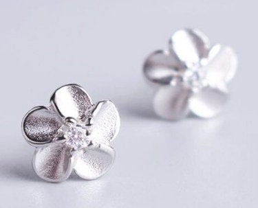 Fashion Flower Dynamic Women Silver Earring, Minimalist Earring, Boho Earring, Gift For Her, 925 Sterling Silver, Gift.