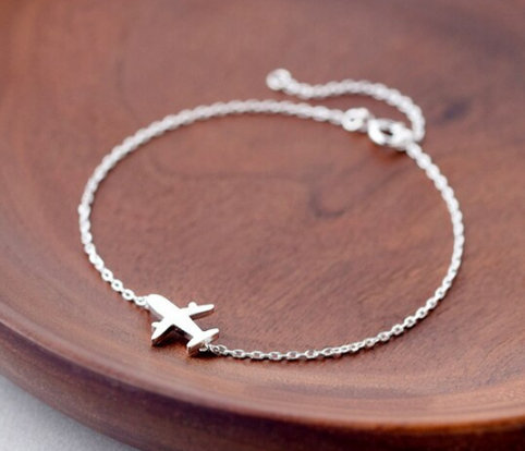 Aircraft Airplane Chain Bracelet.charm Bracelet.925 Sterling Silver,minimalist Bracelet,boho Bracelet,gift For Her,gift For Her