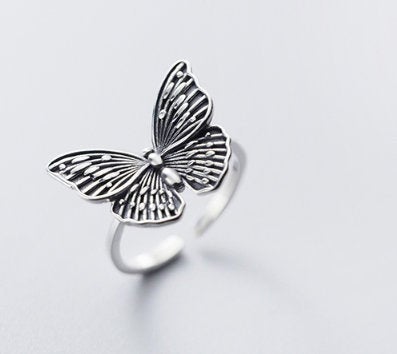 Hot Sale Cute Vintage Butterfly Ring,925 Sterling Silver,Adjustable ring,Dainty Ring, Gift for her, Minimalist Ring, Boho Ring, Wedding gift