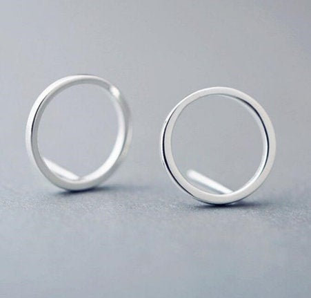 Fashion Round Circle Cartilage Studs Earring, 925 Sterling Silver,minimalist Earring,boho Earring,gift For Her Wedding Gift. Jewellery.