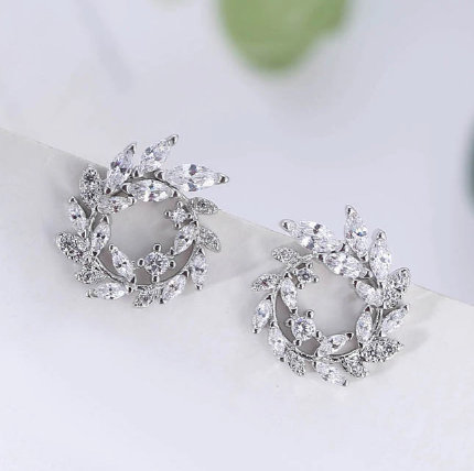 Cute Romantic Round Women Jewelry Earring,925 Sterling Silver,minimalist Earring,boho Earring,tiny Earring,gift For Her, Jewellery.