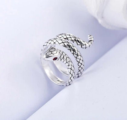 Dynamic Snake Cute Fashion Women Ring, 925 Sterling Silver,adjustable Ring,dainty Ring,gift For Her,minimalist Ring, Boho Ring