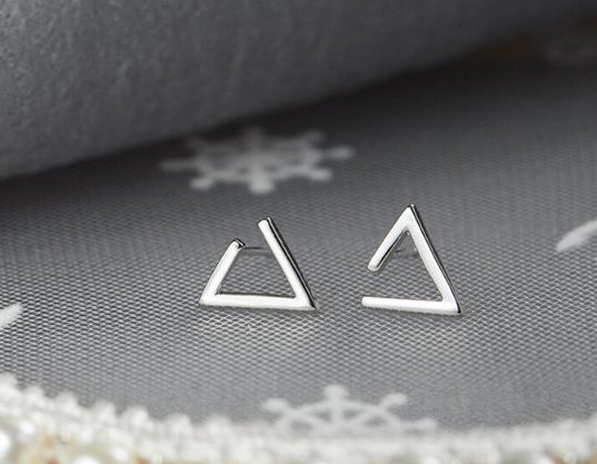 Personality Geometric Triangle Simple Earring,925 Sterling Silver,minimalist Earring, Boho Earring,tiny Earring,gift For Her, Jewellery.
