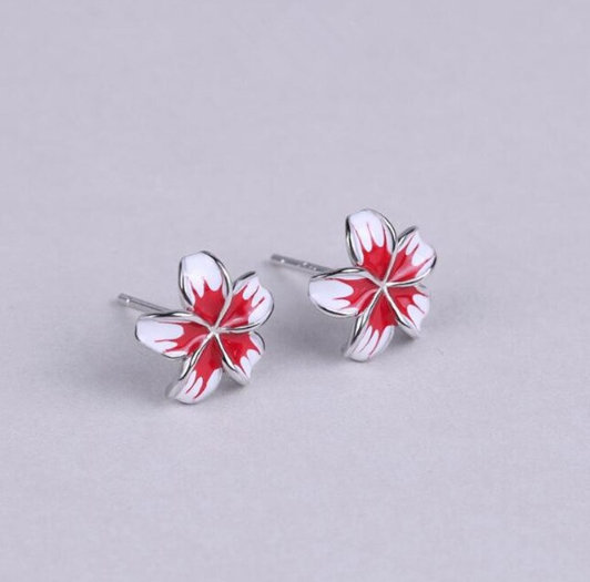 Romantic Flower Silver Studs, Brides Gift ,925 Sterling Silver,minimalist Earring, Boho Earring,tiny Earring,gift For Her, Jewellery.