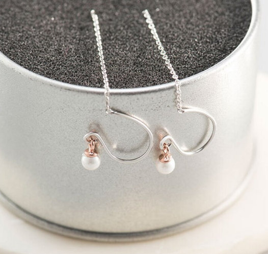 Long Chain Ear Drop Dangle 1 Pair Silver Earring, 925 Sterling Silver,Minimalist Earring,Boho Earring,Gift for her Wedding Gift. Jewellery.