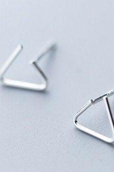 Fashion Retro Triangle Design Silver Earring,925 Sterling Silver,Minimalist Earring,Boho Earring,Gift for her Wedding Gift. Jewellery.