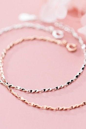 Link Chain Adjustable Bracelet.charm Bracelet.925 Sterling Silver,minimalist Bracelet,boho Bracelet,gift For Her,gift For Her