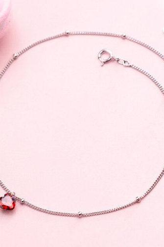 New Beautiful Heart Shape Bell Anklet,925 Sterling Silver Anklet, Minimalist Anklet,Boho Anklet, Dainty Anklet, Gift for her, Jewellery.