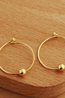 Simple Style Circle Studs Earring, Gold studs Wedding Gift,Tiny Earring, 925 Sterling Silver, Minimalist Earring, Boho Earring, Gift for her