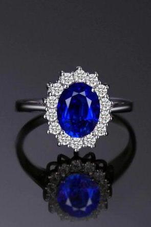 Hot Sale New Dynamic Blue Zircon Elegant Wedding Ring,925 Sterling Silver,Adjustable ring,Dainty Ring,Gift for her,Minimalist Ring,Boho Ring