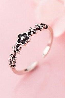 Hot Sale New Fashion Elegant Flower Open Charm Ring,Engagement Ring,Dainty Ring,Gift for her,Minimalist Ring,Boho Ring,Wedding Ring.