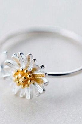 Fashion Cute Daisy Flower Open Ring Jewellery. Engagement Ring,dainty Ring,gift For Her,minimalist Ring,boho Ring,wedding Ring.