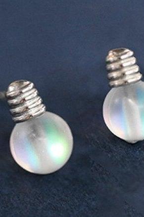 Simple Sweet Color Bulb Student Earring,925 Sterling Silver,minimalist Earring,boho Earring,tiny Earring,gift For Her,jewellery.