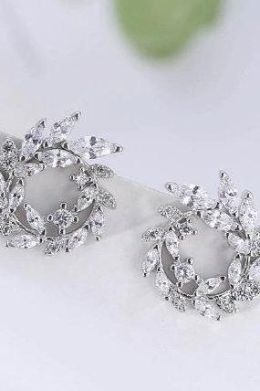 Cute Romantic Round Women Jewelry Earring,925 Sterling Silver,minimalist Earring,boho Earring,tiny Earring,gift For Her, Jewellery.
