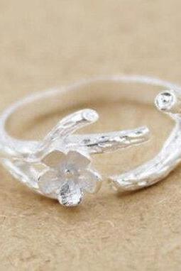 Fashion Twig Cherry Women Temperament Ring ,engagement Ring,dainty Ring,gift For Her, Minimalist Ring, Boho Ring,wedding Ring.