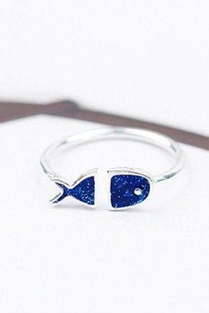 Hot Sale New Fashion Blue Fish Women Simple Cute Ring,Engagement Ring,Dainty Ring,Gift for her, Minimalist Ring, Boho Ring,Wedding Ring.