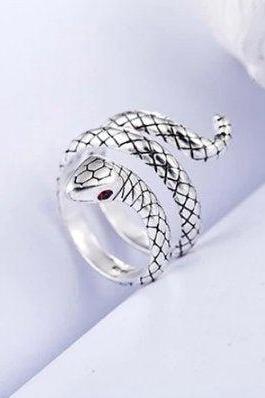 Hot Sale New Dynamic Snake Cute Fashion Women Ring, 925 Sterling Silver,Adjustable ring,Dainty Ring,Gift for her,Minimalist Ring, Boho Ring
