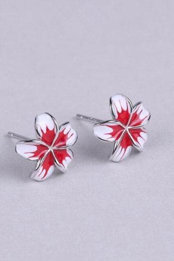 New Romantic Flower Silver Studs, Brides Gift ,925 Sterling Silver,Minimalist Earring, Boho Earring,Tiny Earring,Gift For her, Jewellery.