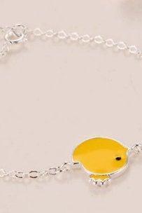 Cute Simple Yellow Chicken Cartoon Bracelet,925 Sterling Silver,Wedding Bracelet,Minimalist Bracelet,Boho Bracelet,Gift for her,Gift for her